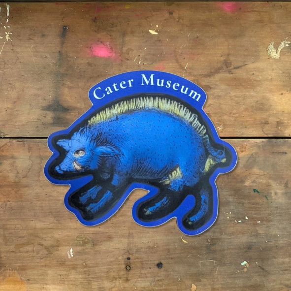 Sticker, Blue Boar